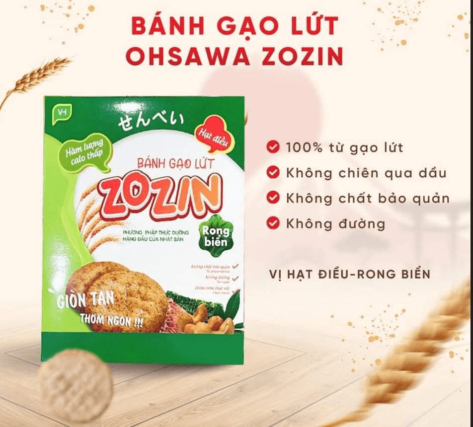 Bánh Gạo Lứt Hạt Điều -Rong Biển - 150 Gram