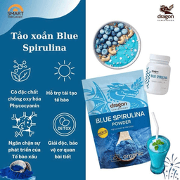 Bột Tảo Xanh Blue Spirulina Hữu Cơ Dragon Supperfood - 75 Gram