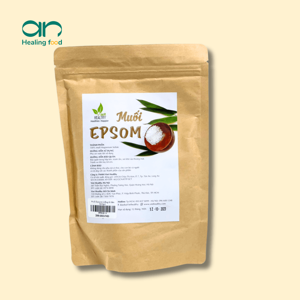 Muối Epsom - Uống & Tắm 500Gram