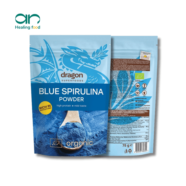 Bột Tảo Xanh Blue Spirulina Hữu Cơ Dragon Supperfood - 75 Gram